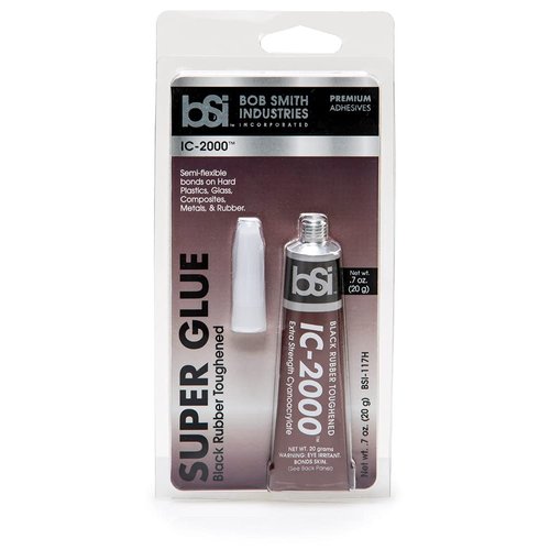 Bob Smith Industries BSI-117H Black IC-2000 Rubber Toughened Super Glue, 20g