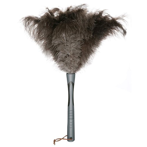 Midoneat Ostrich Feather Duster, Big and Soft and Fluffy Duster,22 inch (Gray)