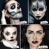 DE'LANCI Black Face Paint Foundation Halloween Sfx Makeup, Semi-matte Black Body Paint Highly Pigmented, Black Face Body Paint Skull Skeleton Waterproof Greasepaint Goth Makeup Special Effects Cosplay
