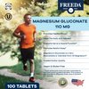 Freeda Magnesium Gluconate - Kosher Vegan Magnesium Supplement for Men & Women - Leg & Muscle Cramp and Spasm Relief - Natural Muscle Relaxer - Magnesio Vitamins and Supplements (500 Tablets)