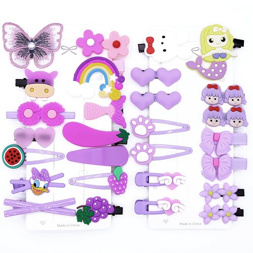 VCEOW Cute Hair Clips for Little Girls 28pcs Candy Color Toddler Hair Accessories Kids Barrettes Colorful Hairpins for Birthday Gifts Princess Costume Dress Up Party Favors