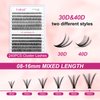 FADLASH DIY Eyelash Extension Kit, 240Pcs Lash Clusters with Lash Bond and Seal, Clusters Eyelash Applicator Tool, D Curl DIY Lash Kit (30D+40D Kit)
