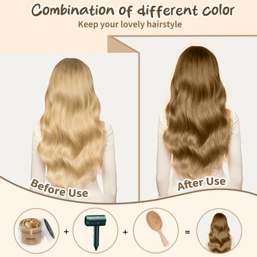 Ultikare Kids Color Hair Wax Brown, Temporary Hair Color Kids Hair Gel Hair Dye Cream Washable Natural Hair Paint Wax Hairstyle Halloween, Cosplay, Party, Christmas Gift Girls Boys 3.4 Fl Oz