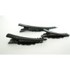 Small tiny black metal filigree hair pin alligator clip barrette for fine thin (Clip quantity: 2 clips, Pattern: 2.4 inches)