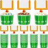 50 Set Football Bowls Football Snacks Paper Cups Football Cups Disposable Football Party Decorations Supplies Favors with Tailgate Cards for Kids Tailgate Games Birthday Sports Events Popcorn