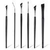 Professional Angled Eyeliner Brush Set, 6 Pcs Eye Makeup Brush Eyebrow Brush Tools Precision Eye Liner Brush Ultra Thin Eye Liner Slanted Flat Angle Eyeliner Brushes Synthetic Bristles