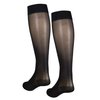 NuVein Sheer Compression Stockings, 15-20 mmHg Support, Women's Medium Denier Nylons, Knee High, Closed Toe, Black, Small