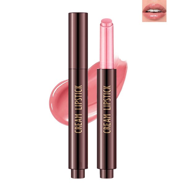 Moisturizing Lipstick Pen, Red Nude Pink Shimmer Glossy Plumping Lip Gloss,Hydrating Tinted Lip Balm,Long Lasting Waterproof Jelly Lip Gloss Plumper Lip Tint Stain,Christmas Makeup Gift for Women-06
