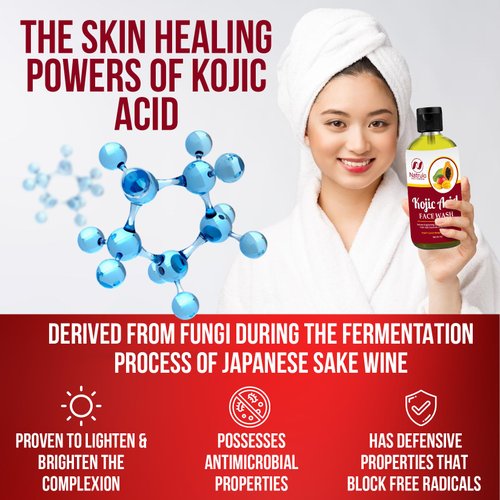 Kojic Acid Face & Body Wash – Natural Kojic Acid Soap for Hyperpigmentation – Skin Brightening Soap to Reduce Acne, Cleanse Scars, & Even Skin Tone – USA Formulated, Suitable for All Skin Types