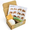 Woolbuddy Needle Felting Kit, Felting Kit, Owl, Felting Kit for Beginners Adult, Wool Felting Kit Includes Felting Supplies, Carded Felting Wool 22 Grams, 2 Needle Felting Needles, Easy and Fun Craft