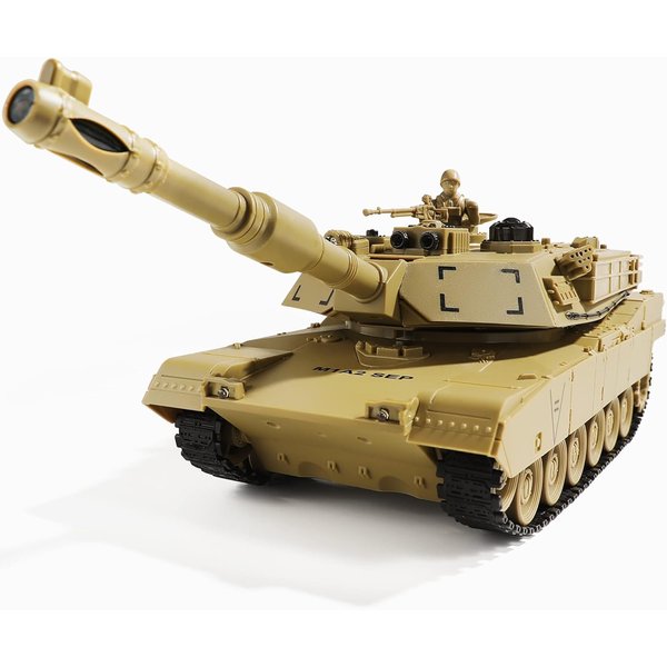 FMTStore RC Tanks | 1:28 Abrams M1A2 Tank Army Tank Toys for Boys, Adults Gifts 9 Channels Remote Control Vehicles with Sound and Light,RC Military Toys for Kids Boys Girls