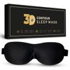 Samadhaan 3D Contoured Eye Masks for Sleep - Light Weight Eye Mask for Sleeping - 3D Travel Eye Mask for Eyelash Extensions with Velcro Closure - Concave Molded Night Eye Covers for Sleeping - Black