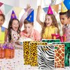 Animal Print Party Favor Bags - 60Pcs Zoo Print Goody Candy Treat Gifts Bags, Summer Jungle Safari Themed Party Decorations for Kids Girls Boys Birthday Baby Shower Animals Theme Events Supplies