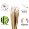 Garrelett 6-Inch Long Cotton Swabs for Precision Cleaning - Ideal for Electronics, Guns, Pet Care, Makeup, Crafts - Nature Cotton & Durable Wood for Enthusiasts in Health, Beauty (200 Pointed)