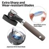 Smooth Edge Side Can Opener Manual with Durable Sharp Blade, Safe Cut Manual Can Opener with Non-Slip Rubber Knob, Comfortable Grip Handle