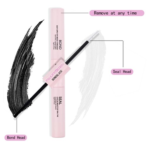 FLUFFBERRY Lash Bond and Seal Lashes Cluster Glue DIY Lash Clusters Glue Individual Lashes Strong Hold 48-72 Hours DIY Suitable for Sensitive Eyes