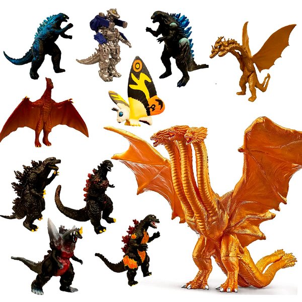 JAYKENIXO 10pcs Small Dragons and Gidorah Action Figures Toys Set