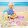 LotFancy Beach Toys for Kids, 10 PCS Snow Toys for Toddlers 3-10, Sand Buckets and Shovels, Star Shell Castle Sand Mold, Sand Sifter Cover, Rake, Watering Can, Sandbox Toys for Girls
