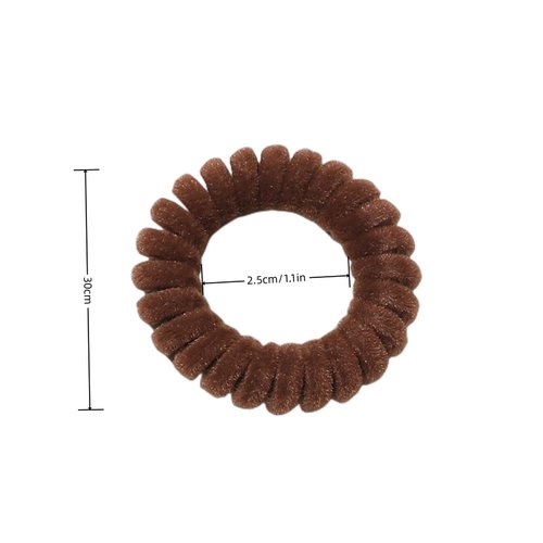 Grutyopkn Hair Ties, Velvet Spiral Hair Ties,4 Pack Elastic Hair Ties, No Crease Ponytail Hair Ties, Long Hair, Curly Hair Band, Women and Men Hair Accessories (Multi-colored)