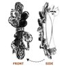 minkissy Black Rhinestone Hair Clip - Bride Hair Barrette Crystal Butterfly Hair Barrettes Spring Hair Barrettes for Women Hair Clip Metal Accessories for Women Miss