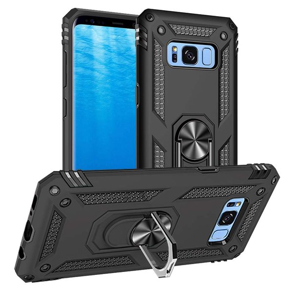 Samsung Galaxy S8 Case, Samsung S8 Phone Case, Military Grade Protective Cases with Ring for Samsung Galaxy S8 (Black)