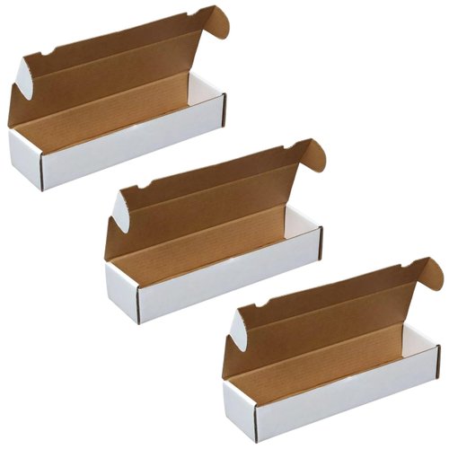 (3) Premium 800 Count Storage Box Trading Card Storage Box Cardboard Perfect Baseball Card Storage Box - MADE IN THE USA