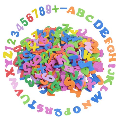 Aylifu Foam Stickers, 260 Pieces Self-Adhesive Foam Alphabet Letters and Numbers Sticker for Kid's Arts Craft Supplies - Assorted Colors