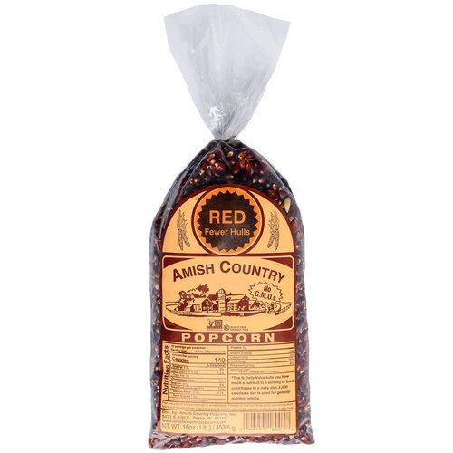 Amish Country Popcorn | 1 lbs Bag | Red Popcorn Kernels | Old Fashioned, Non-GMO and Gluten Free (Red - 1 lbs Bag)