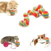 Bepets 12PCS Foam Balls for Cats, Colorful Rainbow Ball Cat Toy Sponge Ball Cat Toy Ball Soft Pet Ball Toy for Cat Puppy Kitty