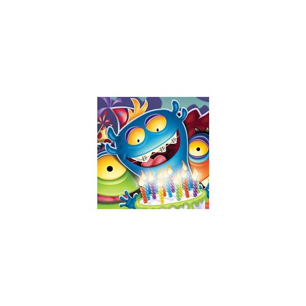 Monster Mania 3-Ply Beverage Napkins 16 Per Pack