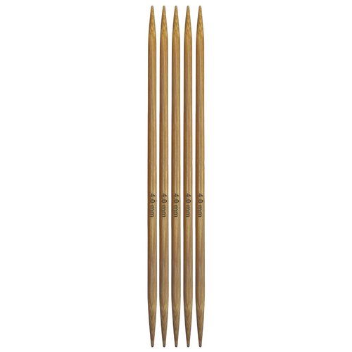 Mdoker Bamboo Double Pointed Knitting Needles Carbonized Bamboo Knitting Needle 7.9 inch(20cm) Length for Handmade Creative DIY Knitting Yarn Projects,Size US 6(4mm)