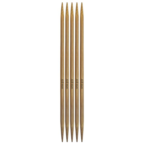 Mdoker Bamboo Double Pointed Knitting Needles Carbonized Bamboo Knitting Needle 7.9 inch(20cm) Length for Handmade Creative DIY Knitting Yarn Projects,Size US 6(4mm)