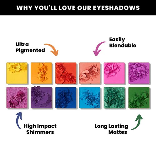 Ace Beauté Slice of Paradise Eyeshadow Palette - Highly Pigmented Easy To Blend Eye Makeup Palette Long Lasting Non Greasy Smudge Free Matte & Shimmer Metallic Shadow