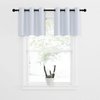 NICETOWN Greyish White Tiers Room Darkening Valances - Energy Efficient Kitchen Grommet-Top Kitchen Curtain Panels for Short Windows (2-Pack, W42 x L18 inches, Platinum-Greyish White)
