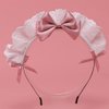 Jinshining Black Women Girls Lolita Headband Lace Bow Hair Band Maid Anime Cosplay Headwear Ribbon Bowknot Cute Hair Band Party Hair Accessories Women's Fashion Headbands Maid's Headband