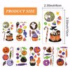 60 Pieces Halloween Candy Temporary Tattoos for Kids, Candy Tattoo Stickers for Boys Girls, Halloween Party Decorations Supplies Favors Goodie Bag Stuffers