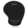 Soqool Mouse Pad, Ergonomic Mouse Pad with Comfortable Gel Wrist Rest Support and Lycra Cloth, Non-Slip PU Base for Easy Typing Pain Relief, Durable and Washable, Classic Black