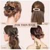 obeoby 8 PCS Flat Hair Clips, Neutral Color Flat Claw Clips 2 Styles Hair Claws for Women Girls Thin Hair