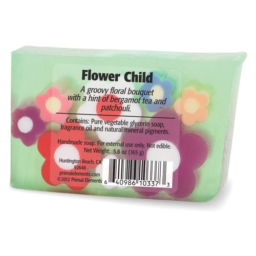 Primal Elements Wrapped Bar Soap, Flower Child, 5.8 Ounce