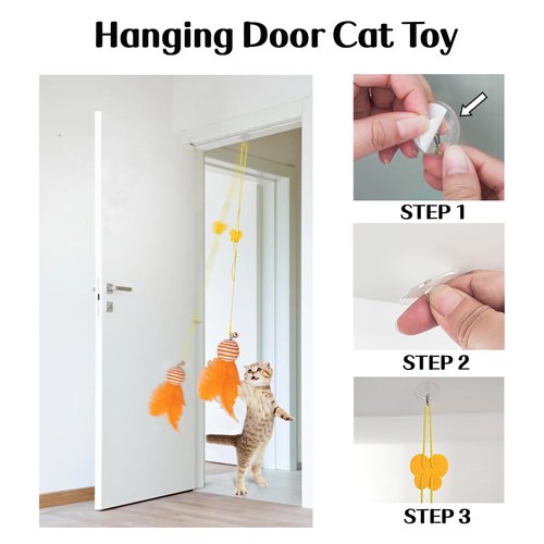 Maiguangta 25 PCS Assortment of Cat Toys - Hanging Door Cat Toy,Catnip Toys,Feather Teaser,Mice,Colorful Balls & Bells.Perfect for Kittens,Cats,and Puppies