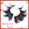 Uranian False Eyelashes Faux Mink Lashes Natural Look Fluffy Eye Lashes Russian Strip D Curl Lashes Christmas Decoration Dramatic Fake Eyelashes for Women and Girls