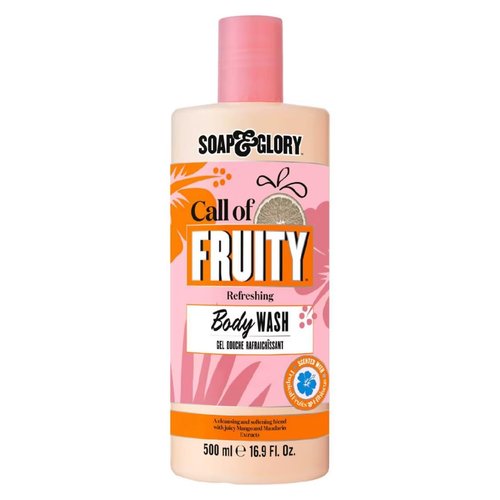 Soap & Glory Call of Fruity Bubble In Paradise Refreshing Body Wash - Hydrating & Revitalizing Skin Cleanser & Shower Soap with Exotic-Cool Formula - Fruit Scented Moisturizing Body Wash (500ml)