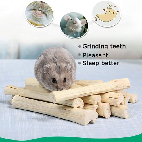 Tfwadmx Small Animal Snacks Sweet Bamboo Treats 200 g Bunny Chew Toys for Chinchilla Rabbit Guinea Pig Hamster Squirrel (About 22-27 Sticks)