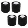 4 Rolls Tattoo Grip Cover Wrap Disposable Cohesive Tattoo Grip Tape Wrap Self Adhesive Sports Bandage Wrap Elastic Tattoo Grip Tape Tube for Tattoo Machine Tattoo Grip Accessories, Black