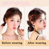 2 Pcs Black Hair Bows Hair Clips Simulation Girls Hair Package Clip Ribbon Double Pill Fluffy Hair Bundle Sweet Cool Style Duckbill Clip