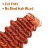 Aikebi Curly Braiding Human Hair 100g 16 Inch Ginger Orange 350 Deep Water Wave Bulk Human Hair for Braiding No Weft Brazilian Virgin Deep Curly Human Hair Extensions for Boho Braids