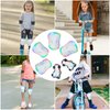 Ausletie Knee Pads for Kids Elbow Pads Wrist Guards, Kids Girls Knee Pads and Elbow Pads Set, 7 in 1 Kids Skating Protective Gear for Skateboard Roller Skating Scooter Cycling, 3-8 Years