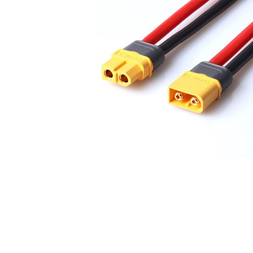 skrnrhrery XT 60 Plug Male Female Connector, with Sheath Housing Cover 14AWG Silicone Wire 10CM for RC Lithium Battery Cable Drone Car Boat 2 Pair Male Female Battery Wire