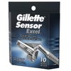 Gillette Sensor Excel Men's Razor Blade Refills, 10 Count