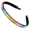 Wecoe Rhinestone Headband Women Colorful Rainbow Pride Headband Women Non Slip Fashion Bling Sparkly Diamond Headband Hair Band Birthday Holiday Hair Accessories For Women Girls Holiday Gifts